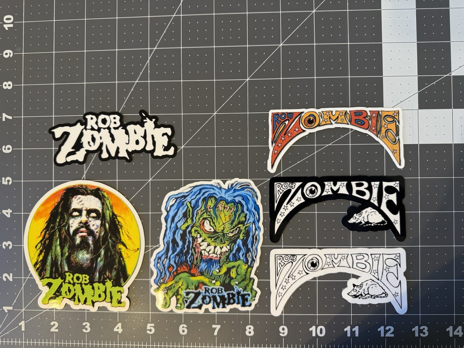 Rob Zombie Stickers 6 Sticker Lot Nu Metal