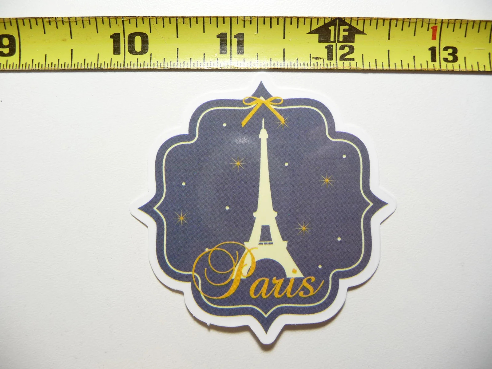 EIFFEL TOWER PARIS FRANCE NIGHT SCENE SMALL STICKER DECAL TRAVEL VACATION