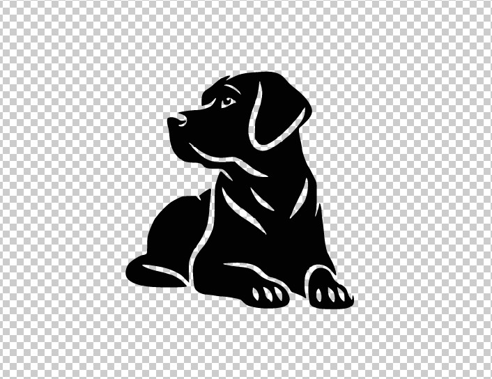 Black Lab Dog Vinyl Decal Sticker -Multiple Colors & Sizes- FREE SHIPPING