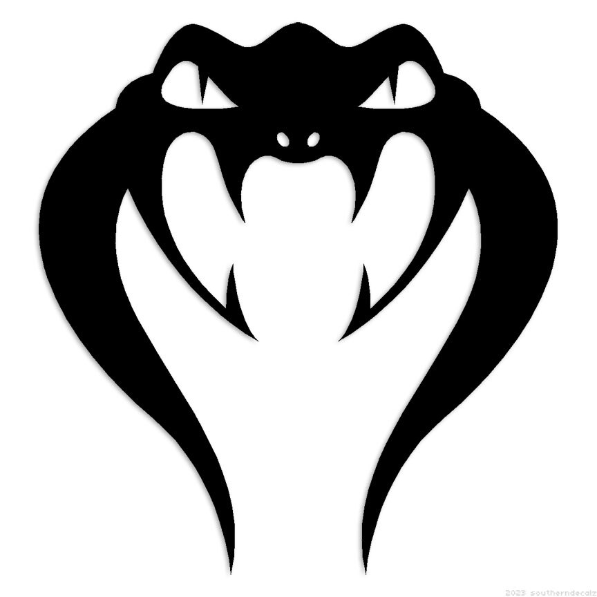 Cobra Snake Head – Decal Sticker – Multiple Colors & Sizes – ebn6900
