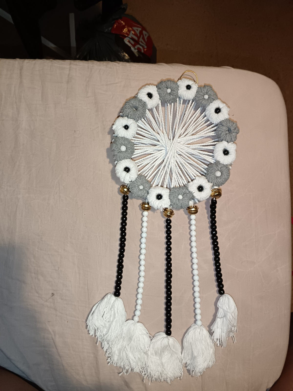Home Decor/ Handmade / Black, White, Gray and Gold