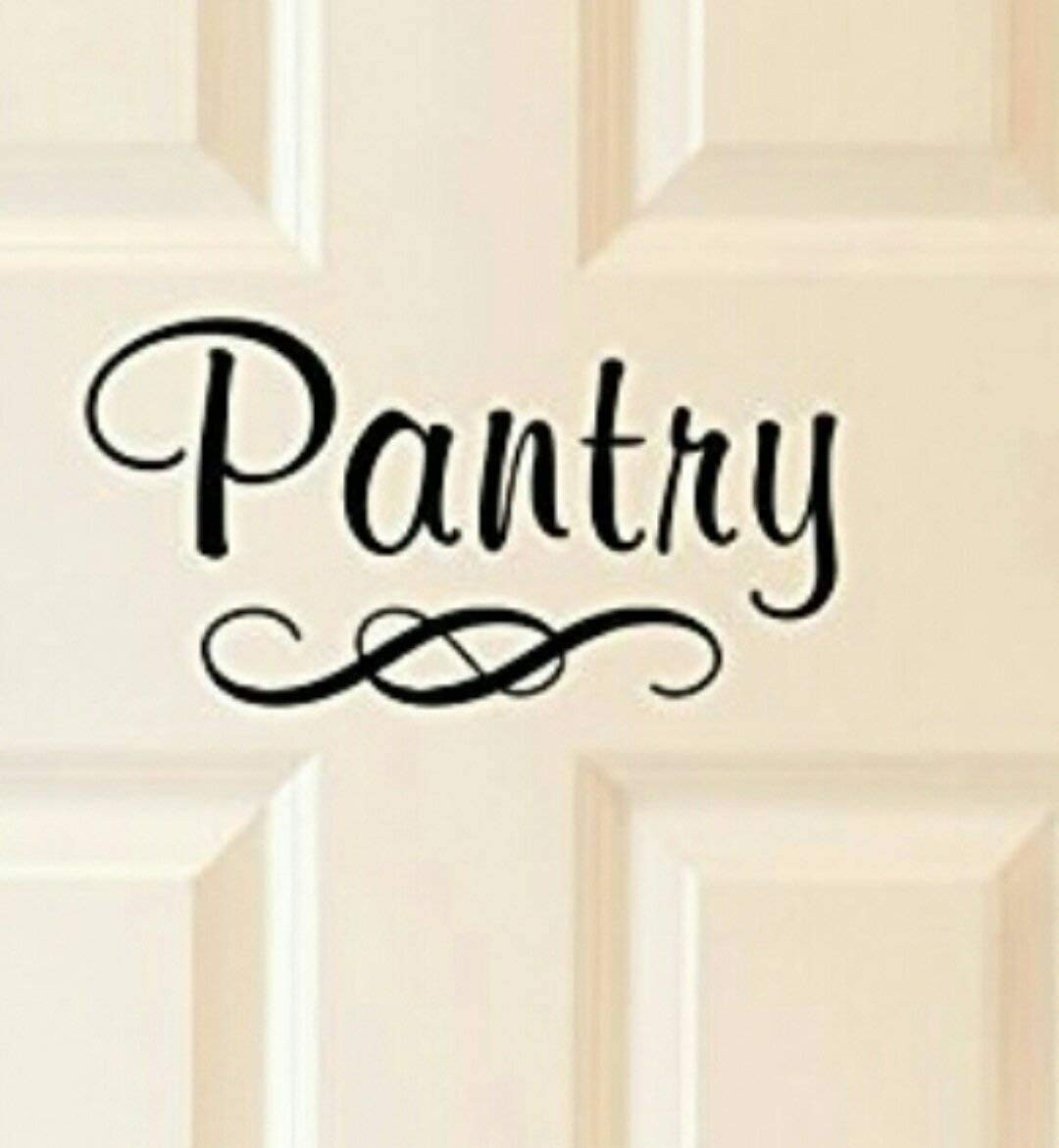 Pantry Sticker/Decal 9×4.5 inches – Vinyl Door Cabinet Cupboard Glass Pantry …