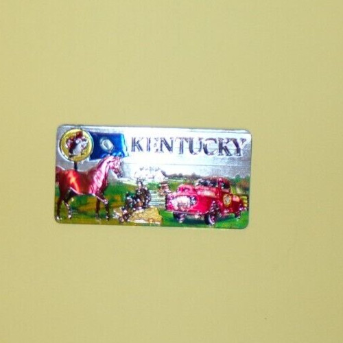 Buc-ee's Kentucky Bluegrass State DOUBLE-SIDED Magnet Sparkles Derby Horse Red T
