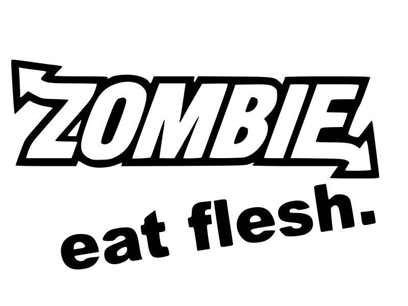 ZOMBIE EAT FLESH Horror Walking Dead Vinyl Decal Car Wall Sticker CHOOSE SIZE
