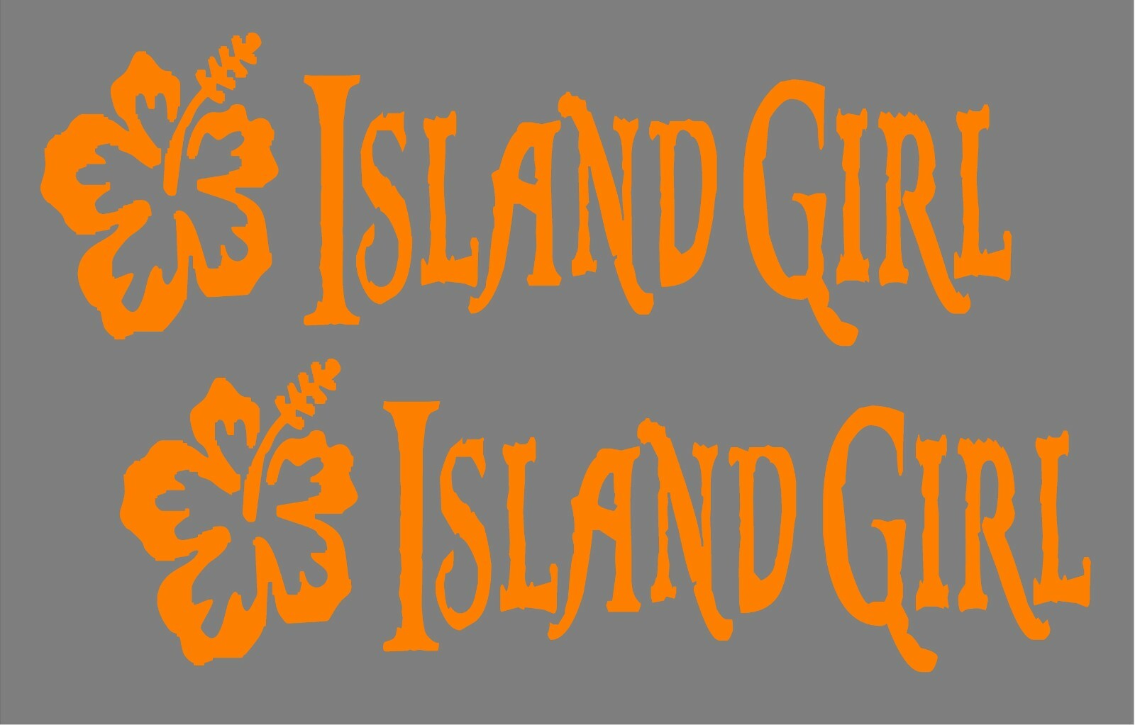 Island Girl Decal Set of Two Car Truck Window Vinyl Decals Beach Sticker