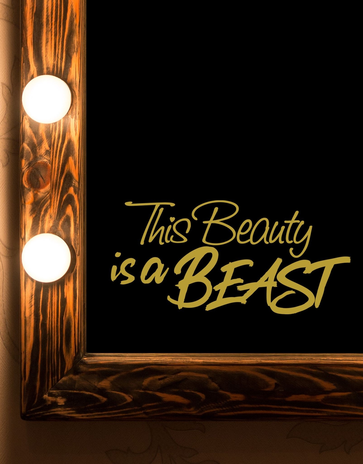 This Beauty is a Beast Motivational Self-Esteem Quote Vinyl Decal Sticker for Mi