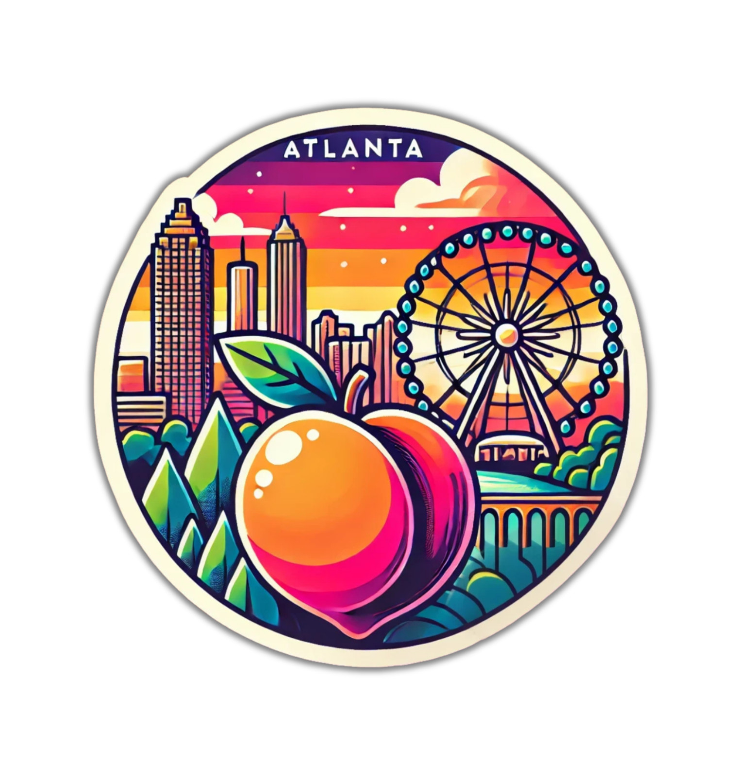Atlanta Georgia Fridge Magnet or Laptop Sticker