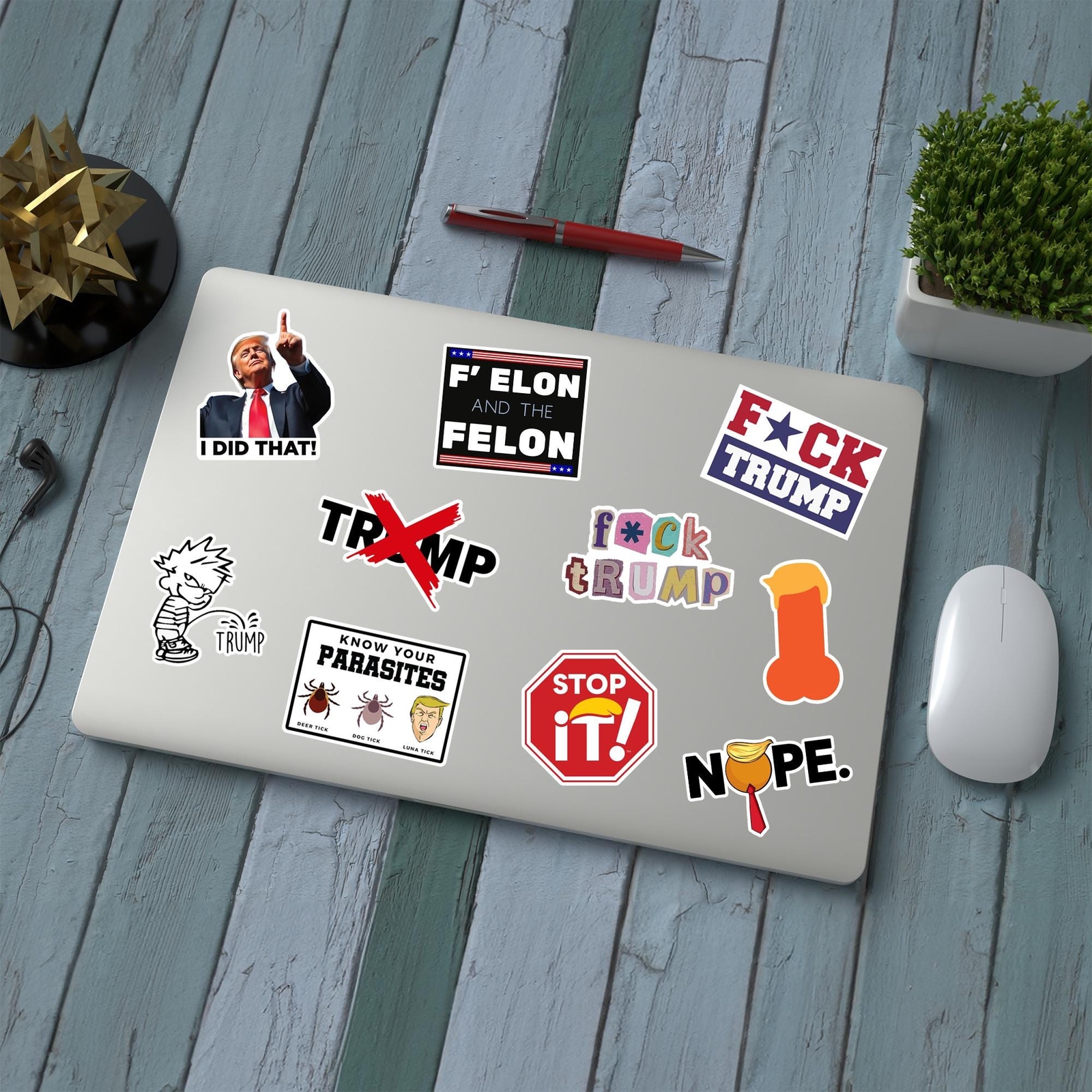 I Did That Trump Sticker Pack – anti Trump Stickers, Trump Eclipse Meme Sticker