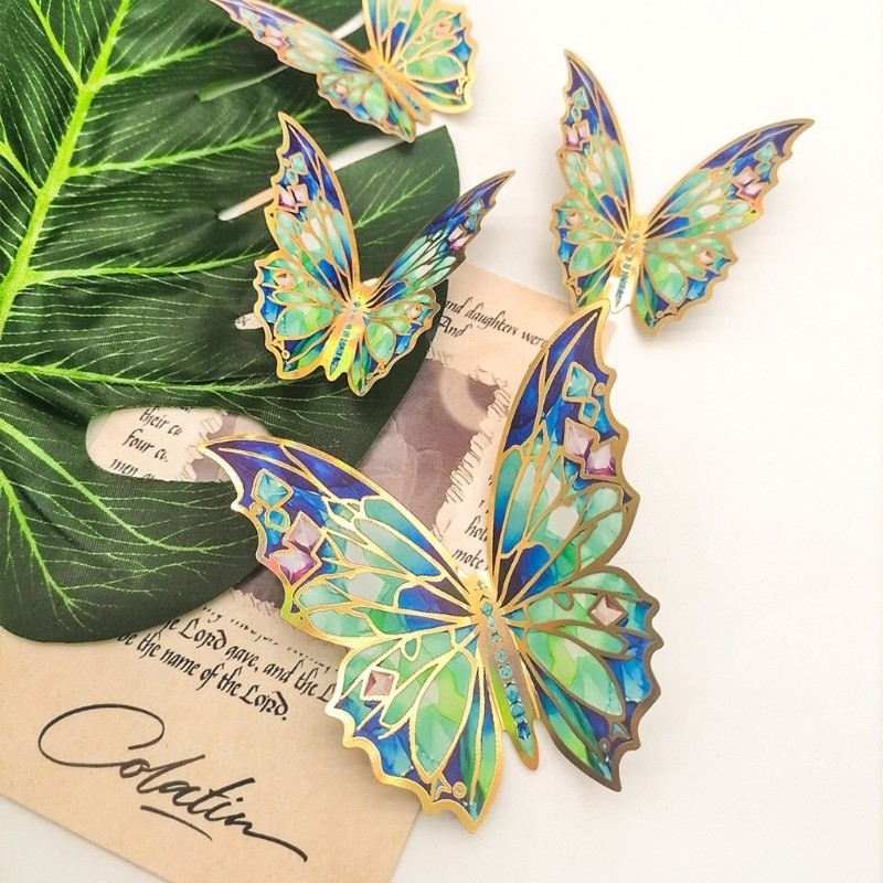3D Effect Gradients Butterfly Wall Sticker Rest Room Wedding Decals Butterfly
