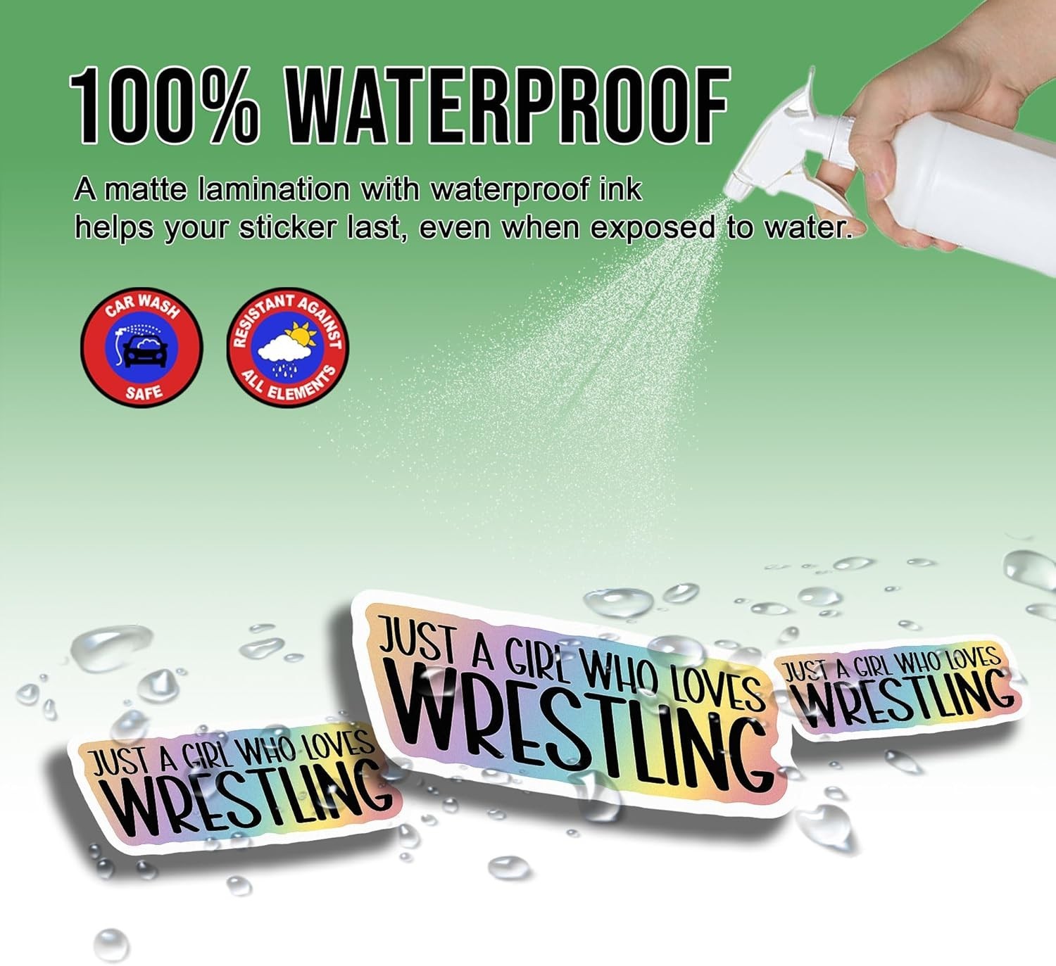 Just a Girl Who Loves Wrestling Sticker – Girl Wrestler Wrestling Power Decal 3"