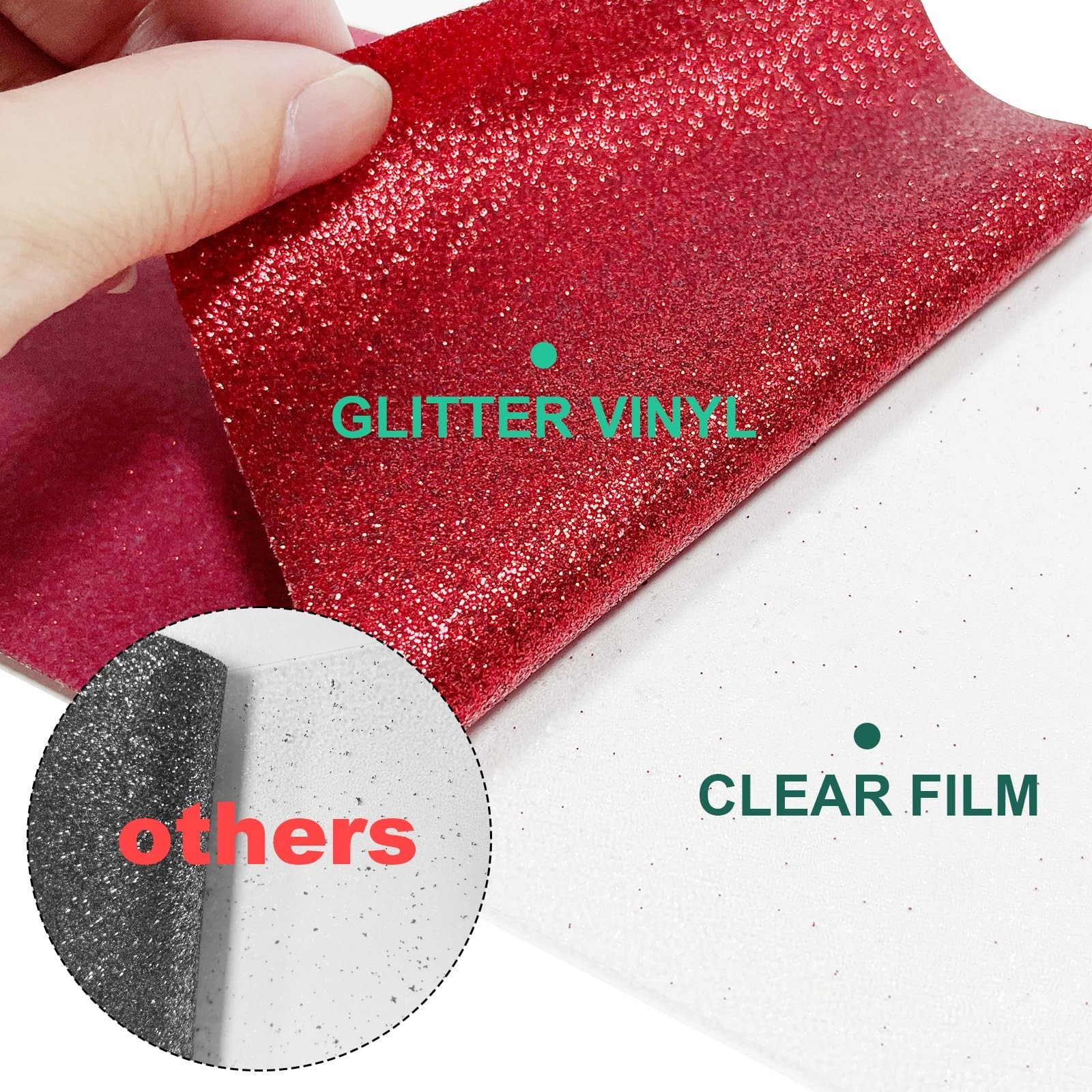 Glitter HTV Heat Transfer Vinyl Bundle – 12 Pack 12 "X10 Glitter Iron on Viny…
