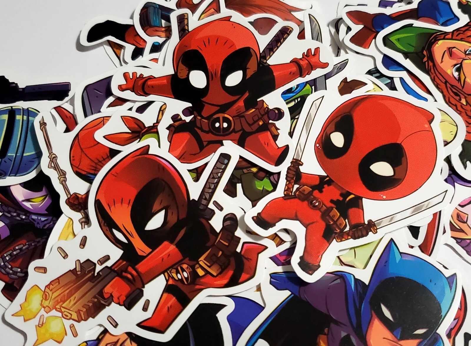 50pc Mixed Super Hero Stickers for Skateboard/Luggage/Laptop flask Glossy