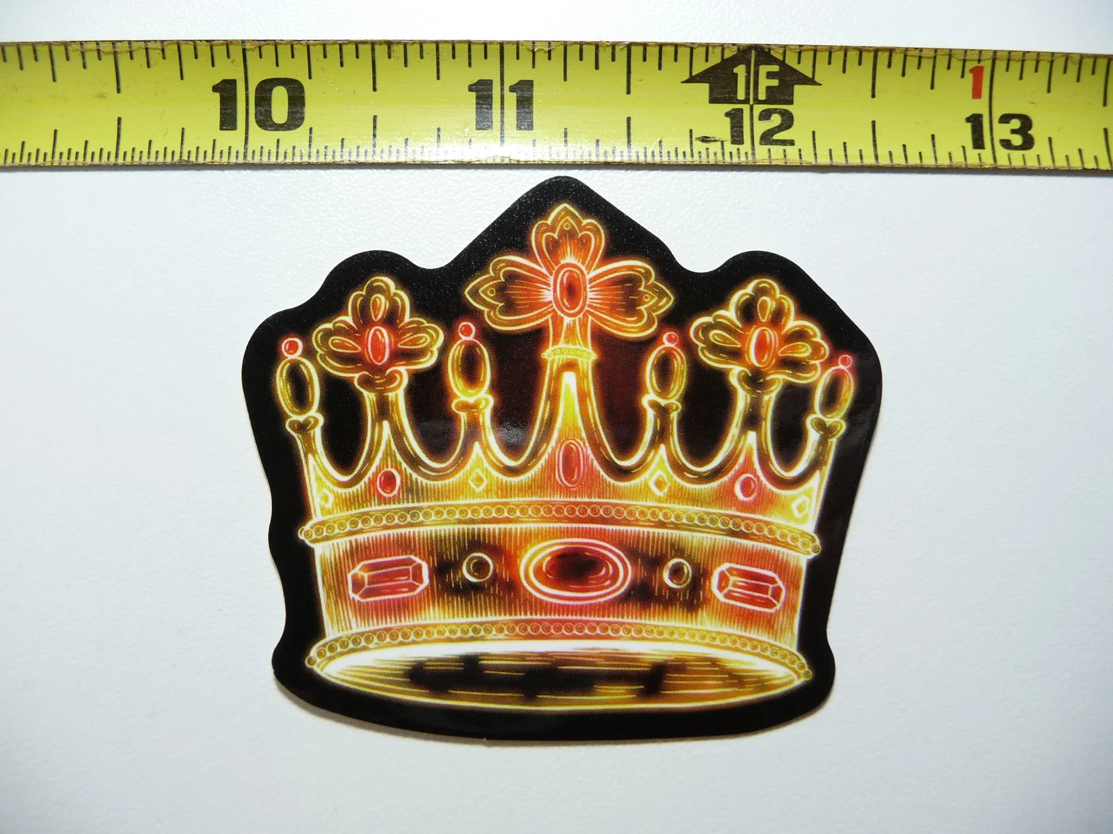 NICE ROYAL CROWN NEON STYLE SMALL STICKER DECAL COLORFUL FUNNY CELEBRATION