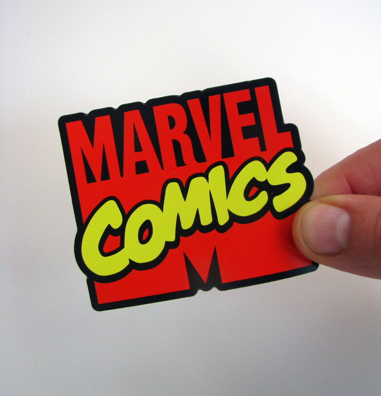 Marvel Logo Fridge Flex Magnet Retro Comics 1980s Magnet for Car, Truck, Fridge
