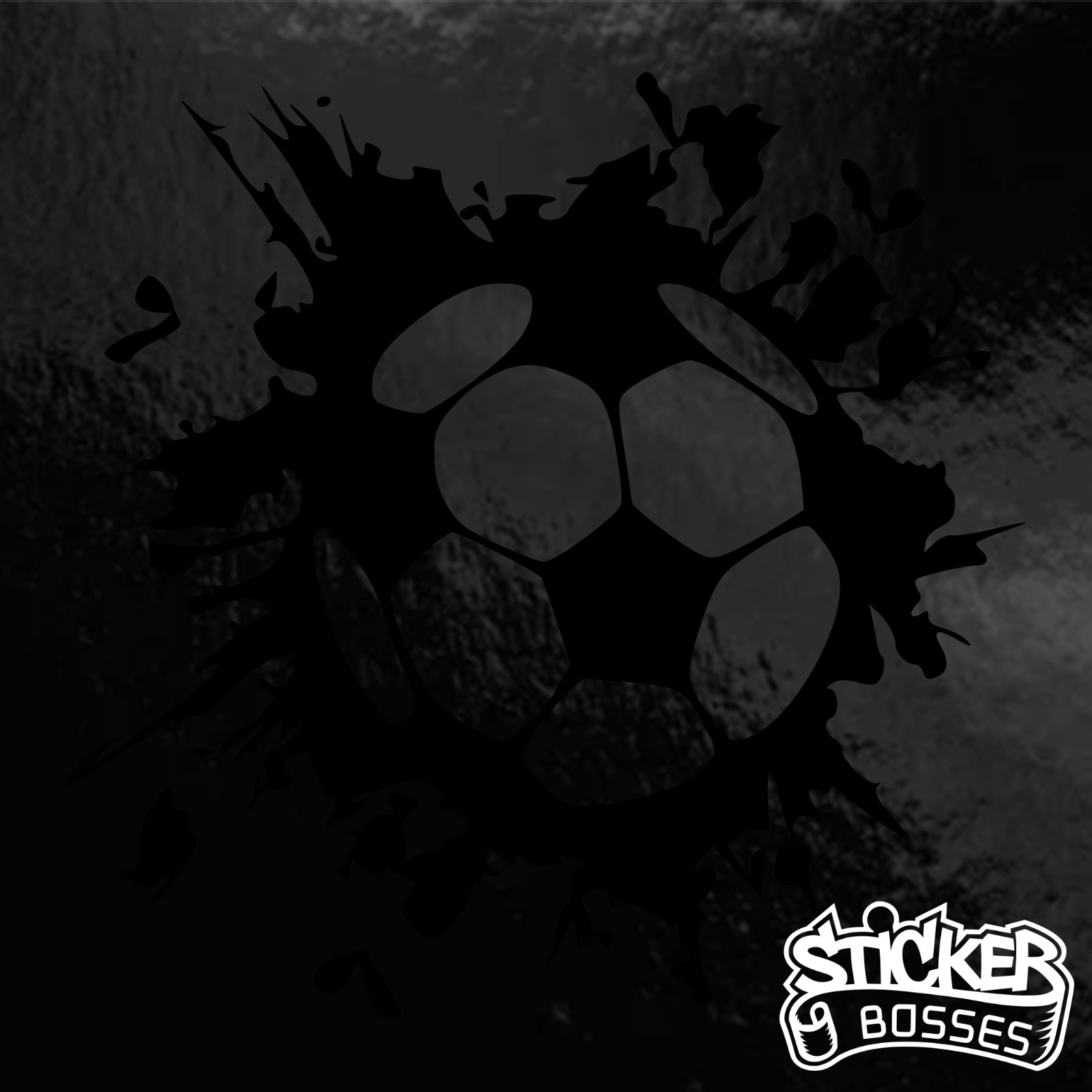Soccer Ball Splatter Vinyl Decal Sticker Car Sports Grunge