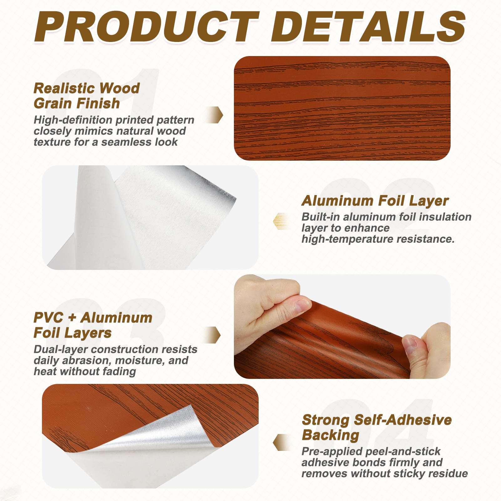 Wood Grain Repair Tape, 3.15 Inch x 16.4 ft Self Adhesive, Cypress Pine