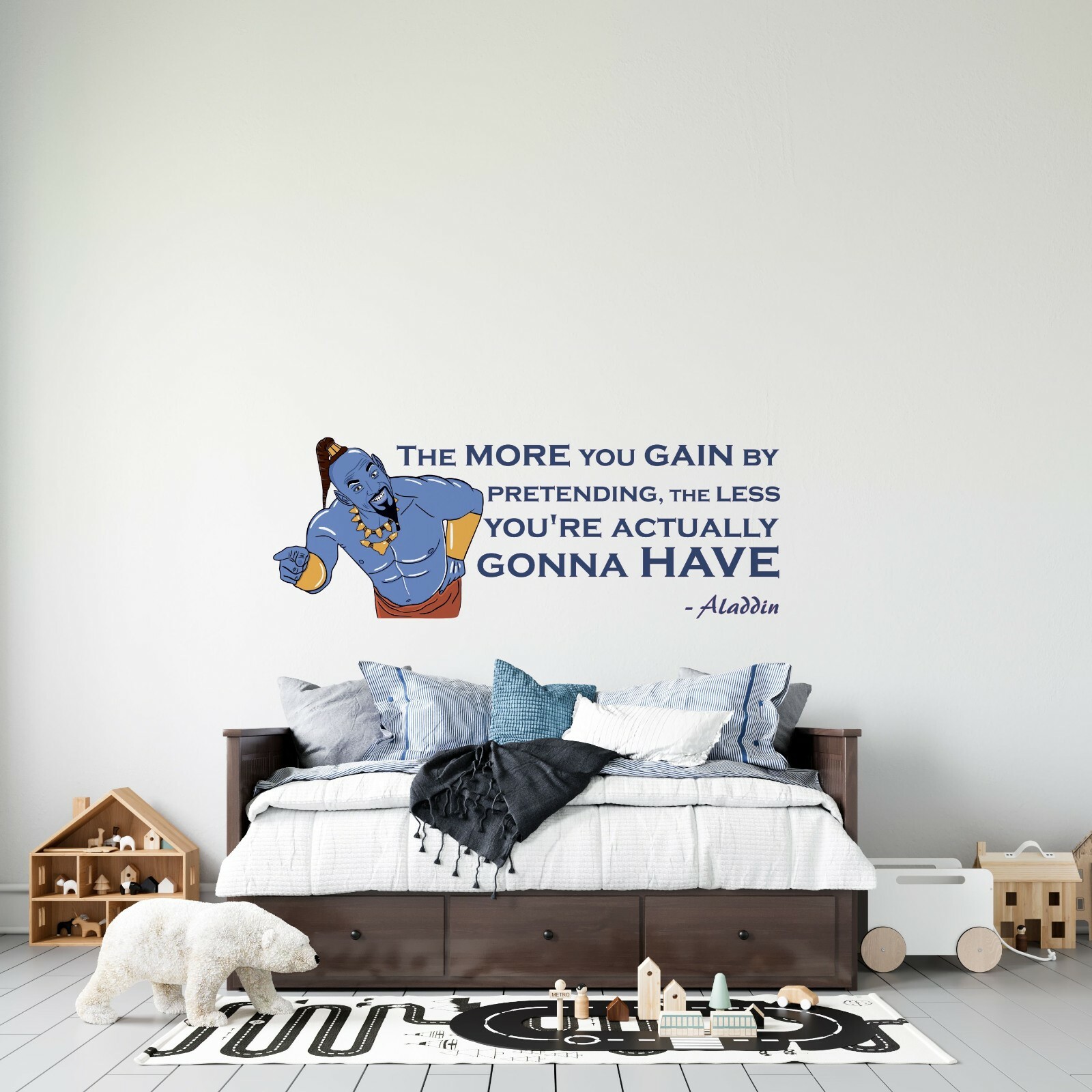 Vinyl Aladdin Decor Genie Quotes Design Vinyl Home Kids Bedroom Wall Decal 7×20