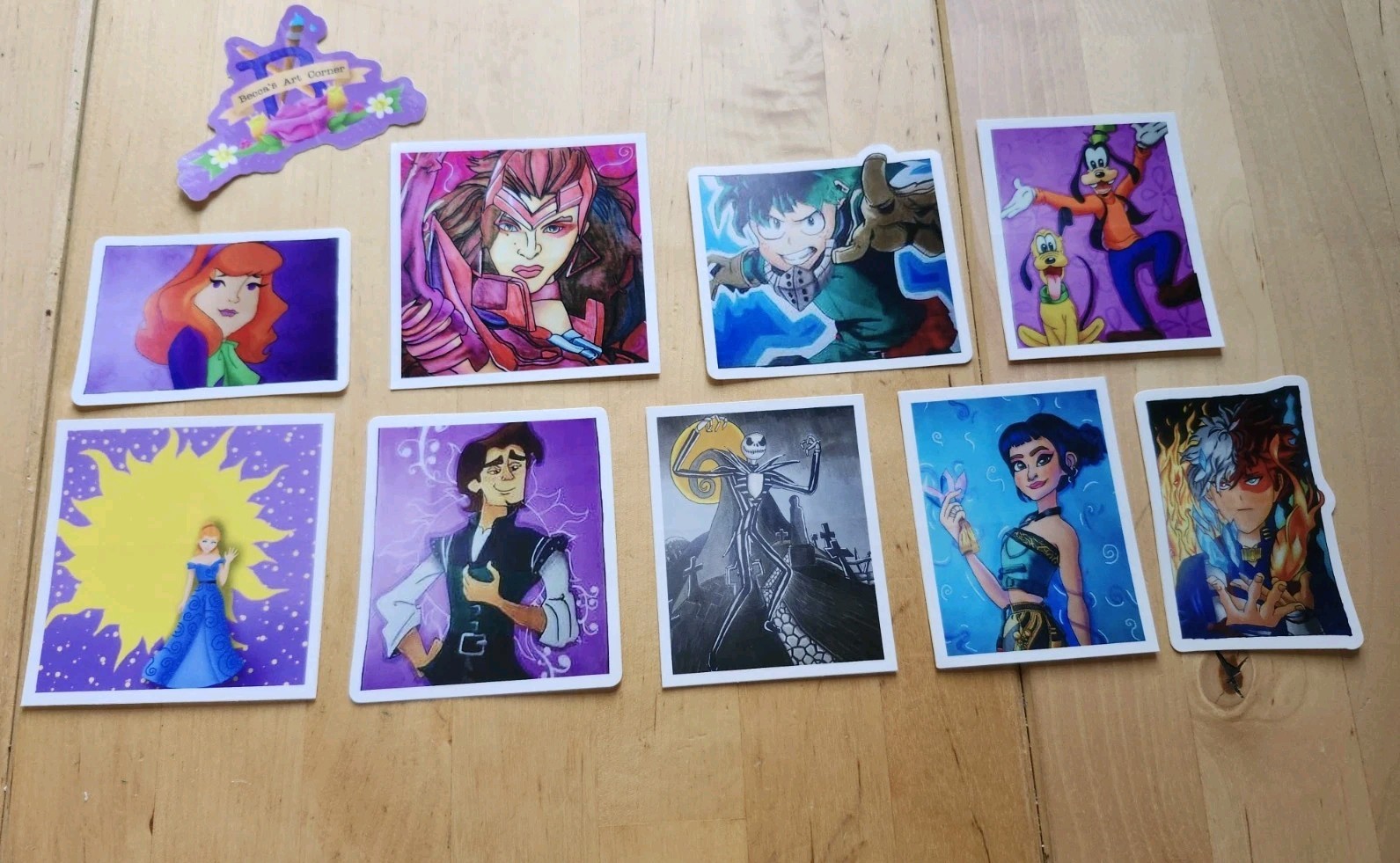 Anime Disney Original Artwork (By Hand)Becca's Art Corner Signed By Artist