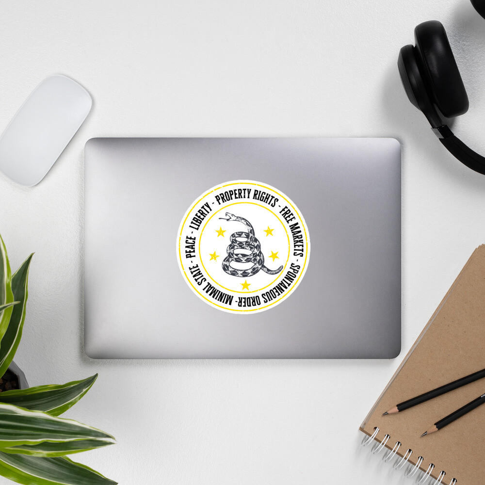 Property rights Free Markets Minimal State Libertarian sticker Party Gadsden