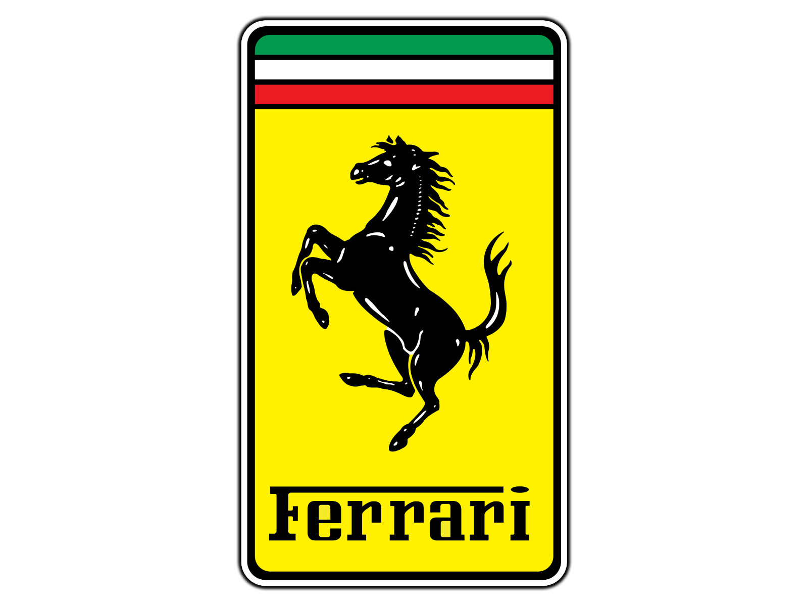 #0713 Ferrari Logo #1 Waterproof Vinyl Sticker Decal Die-Cut