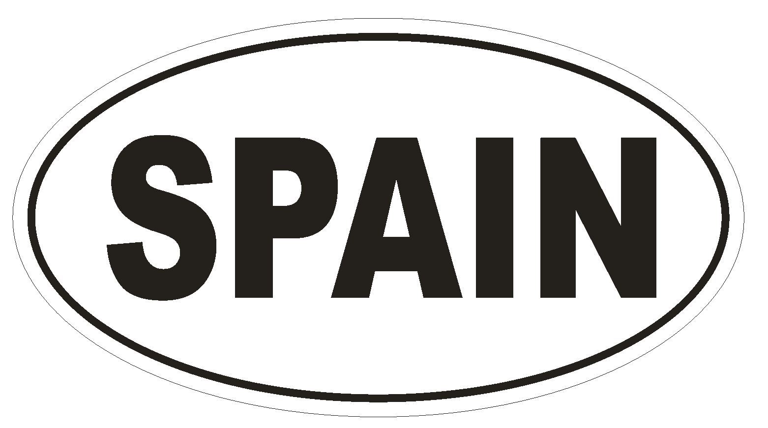 SPAIN Oval Bumper Sticker or Helmet Sticker D2119 Country Euro oval