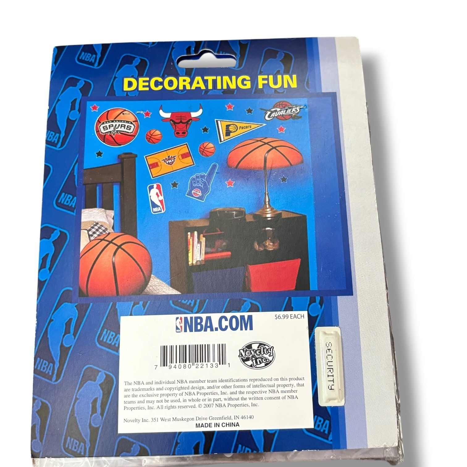 NBA Detroit Pistons Wall Decals Novelty Inc 2007 Basketball Stickers NOS