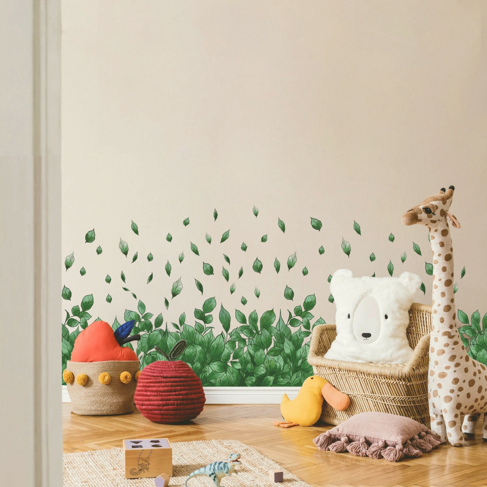 Hanging Greenery Jungle Leaves Removable Wall Decal Sticker Decor