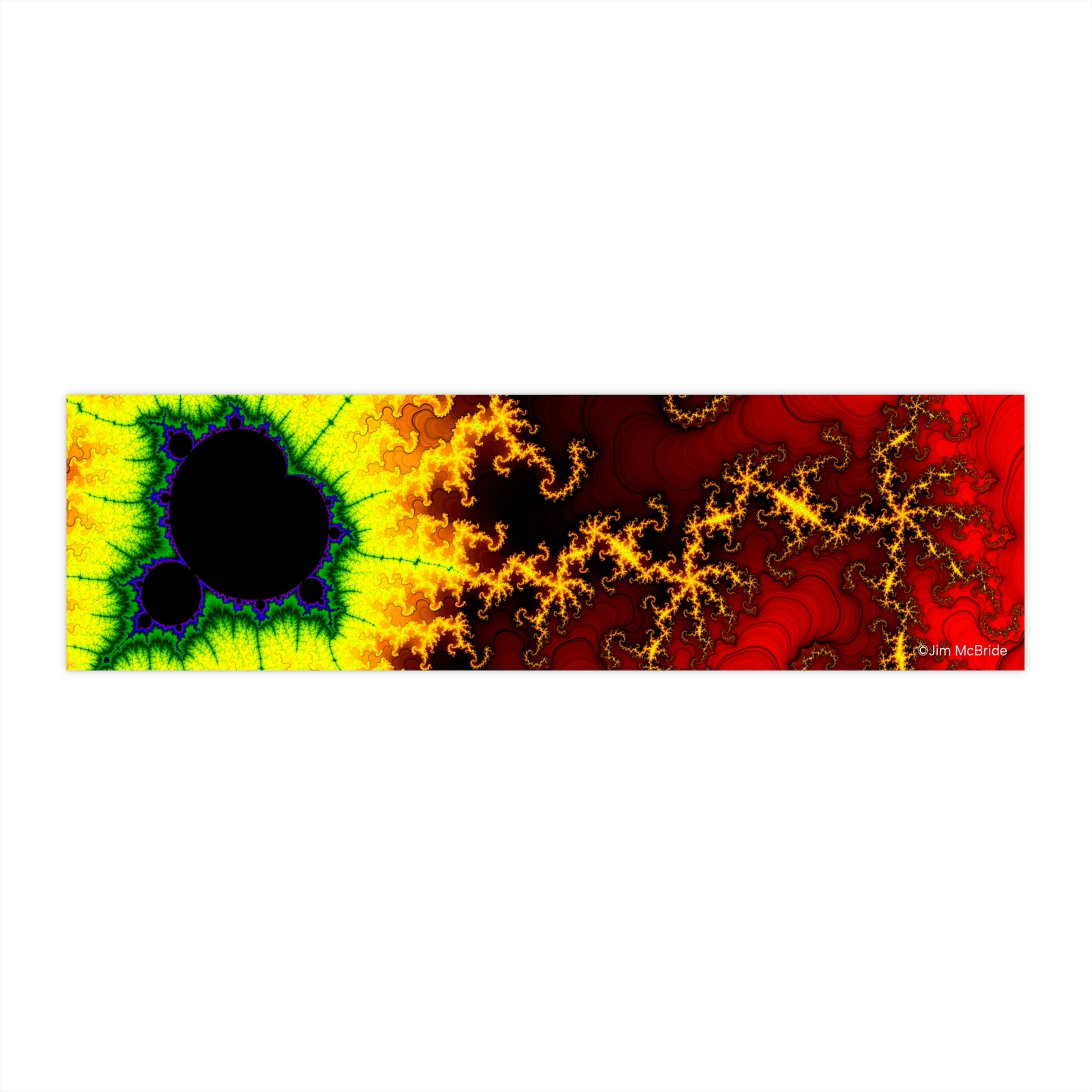 Fractal Bumper Sticker: Trippy Abstract Art, Waterproof Psychedelic Vinyl