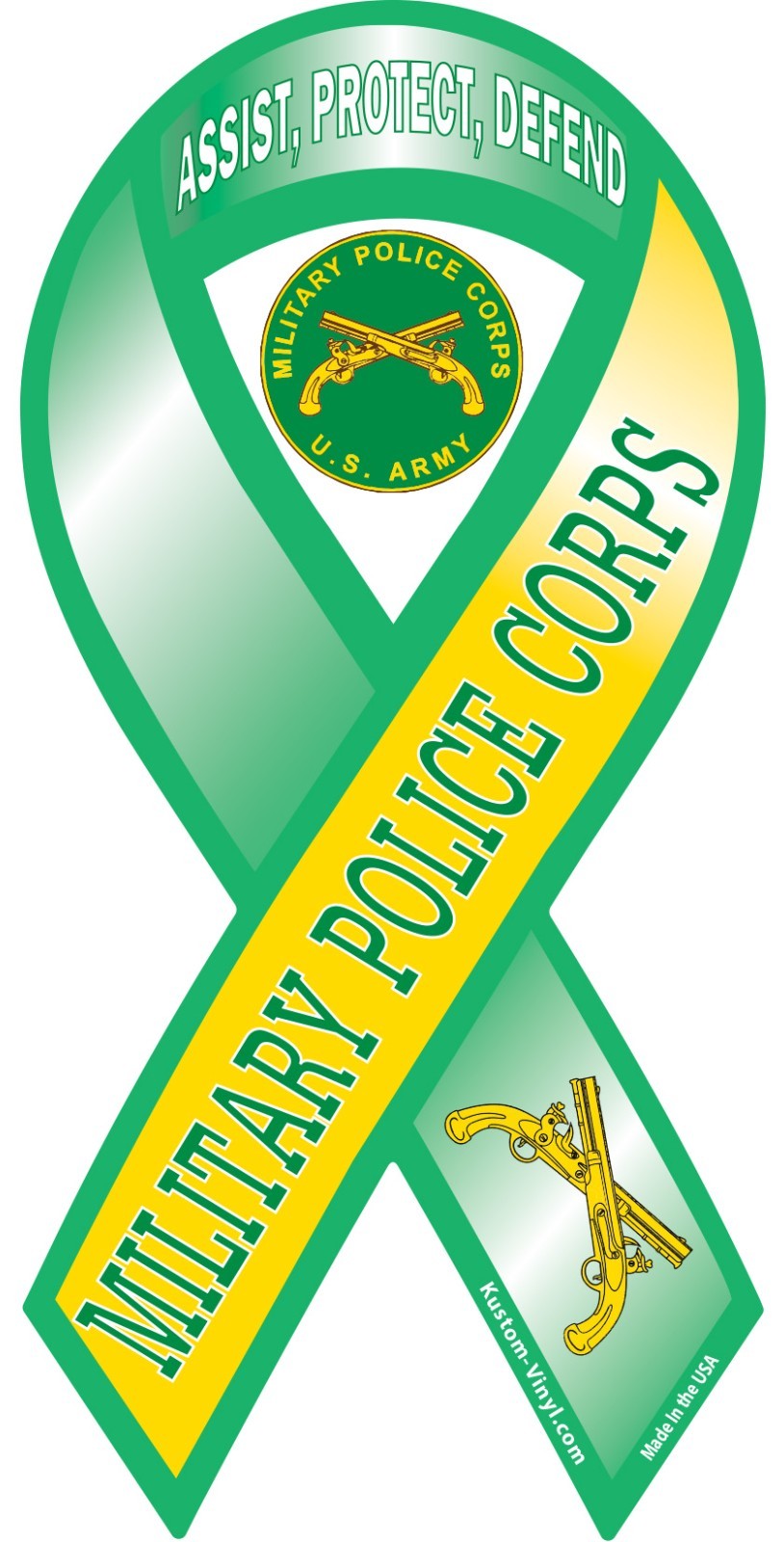 Military Police Corps Ribbon Vinyl Decal Sticker Choose Size Army