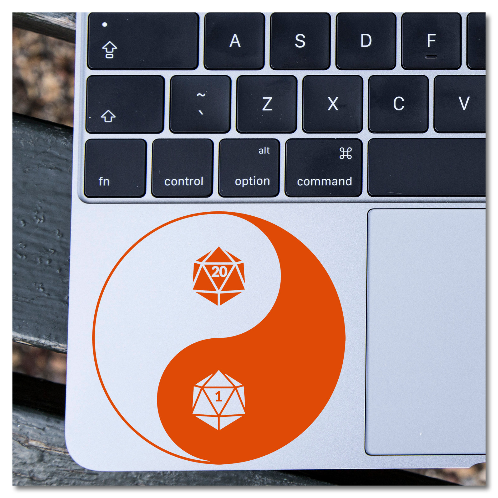 6" Dungeons & Dragons Yin Yang D&D Dice 20 Sided Dice Vinyl Decal Sticker