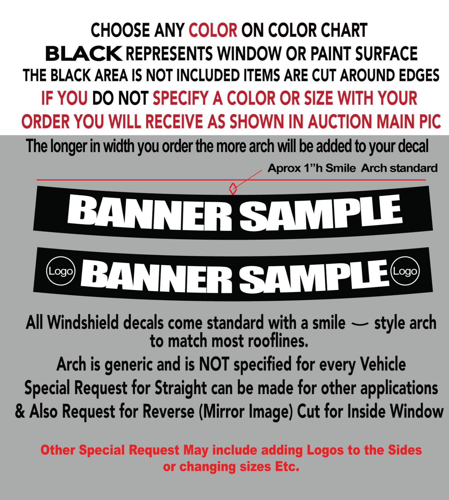 CHEVY " SILVERADO " WORD WINDSHIELD DECAL 46" x 4" ANY 1 COLOR