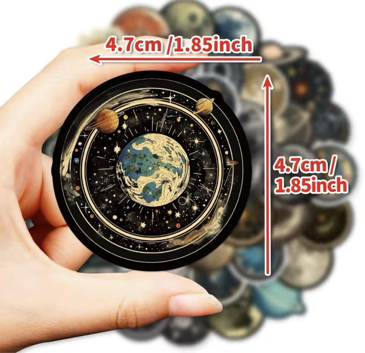 Space Solar System Stickers 50pk Space Planets Mixed Celestial Mix Fun Stickers