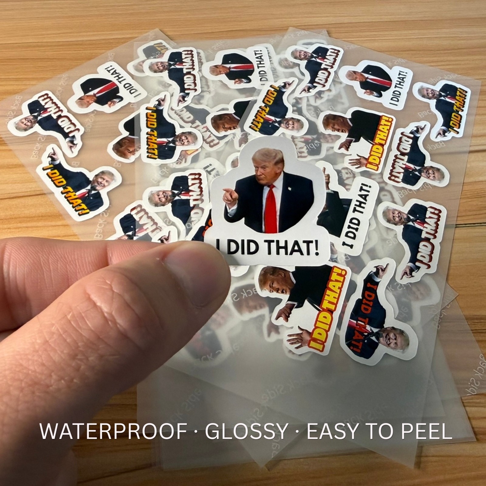 Trump "I DID THAT" Stickers 100pcs Mixed Political Vinyl Decals for Gas Pump 1"