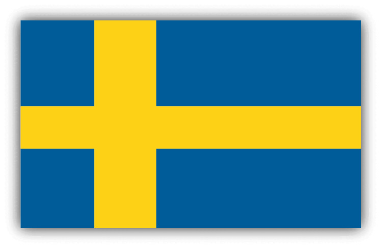 Sweden Flag Car Bumper Sticker Decal