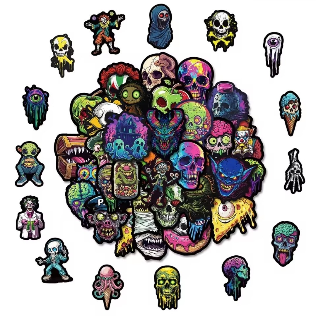 10 pc Cool Horror Sticker Set Collectible Stickers ST14