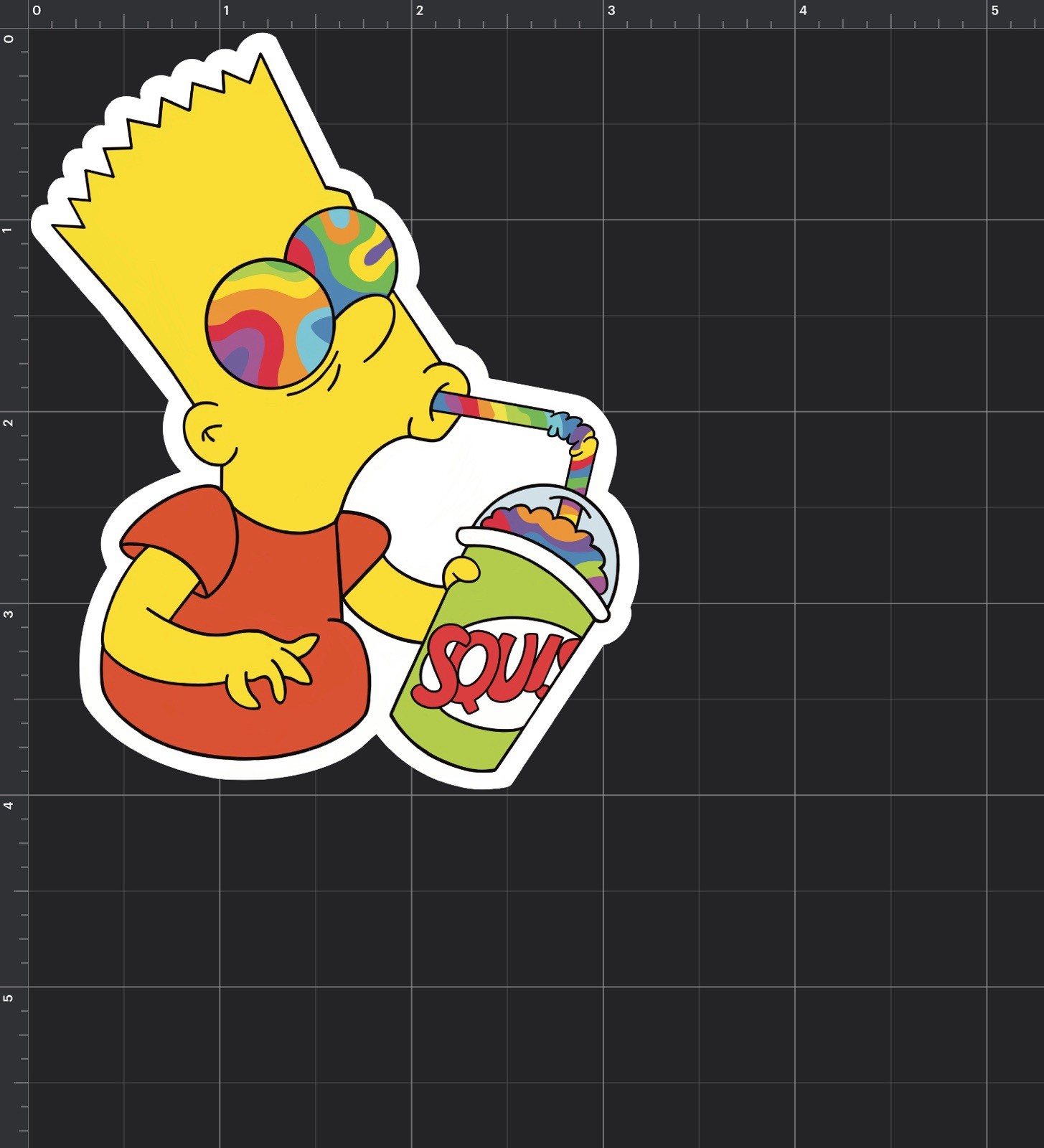 “Trippy Squishy” Bart Simpson Funny Sticker Waterproof Sticker Decal Car Laptop
