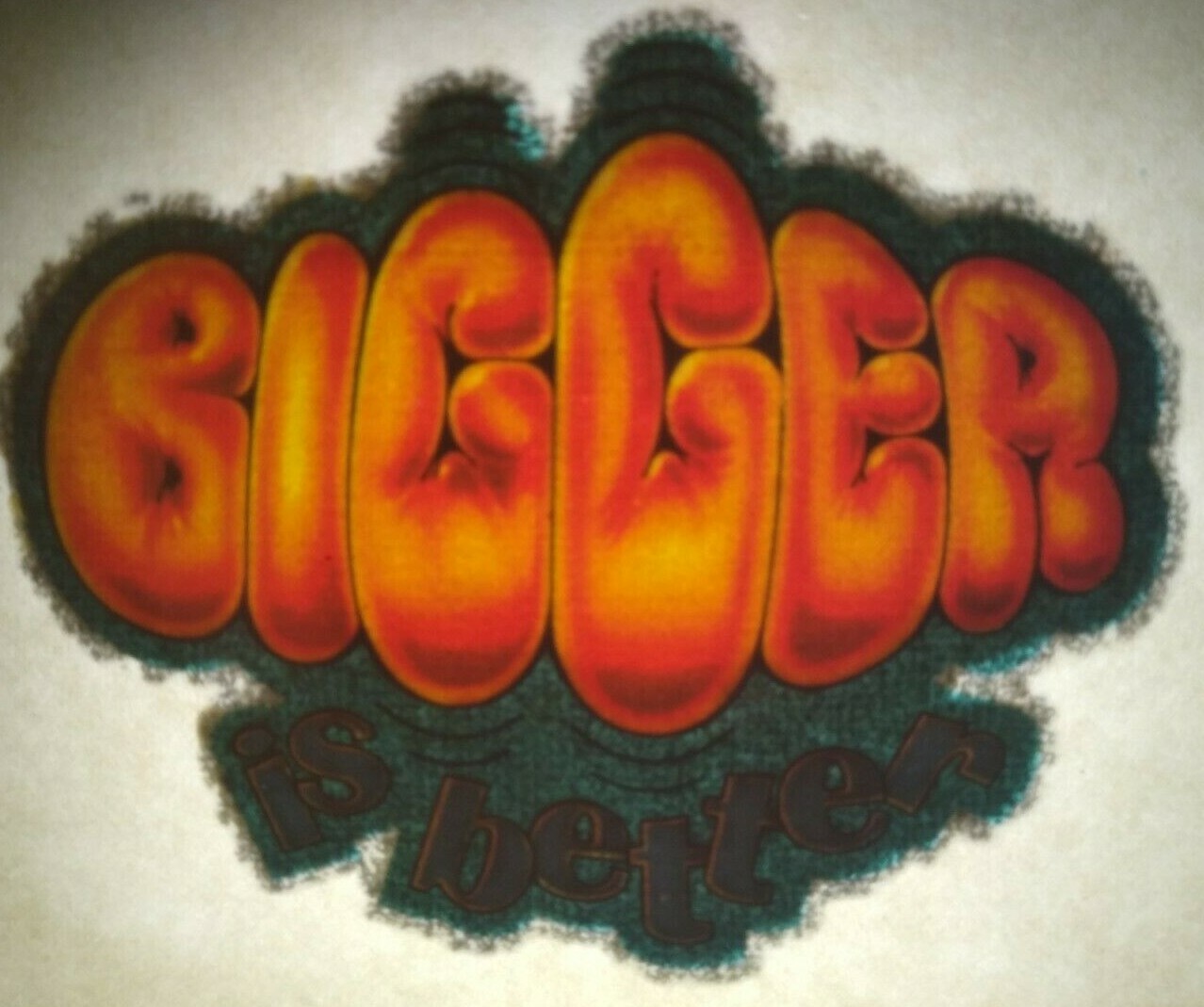 Bigger Is Better Screamin Gleamin Glitter Iron-On Decal Donruss Retro Vintage
