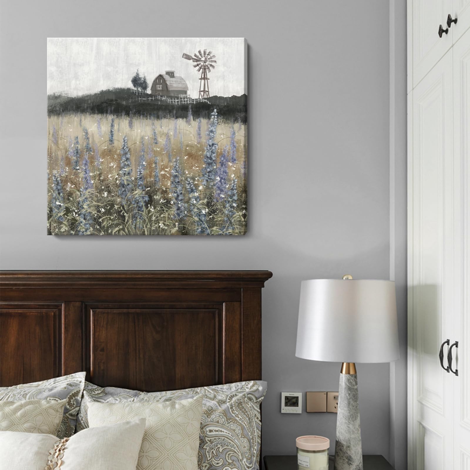 Farmhouse Wall Art for Living Room Classical Scenery Canvas Print Rustic Coun…