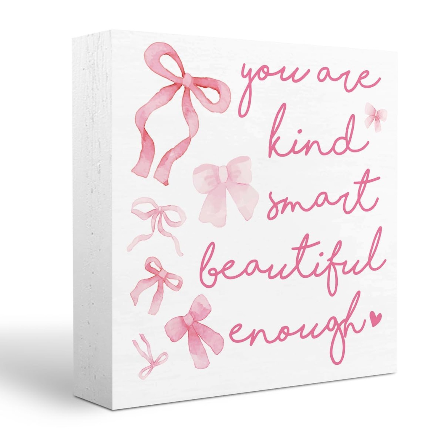 Pink Dorm Room Decor for Women, Pink Inspirational Awareness Positive Affirma…