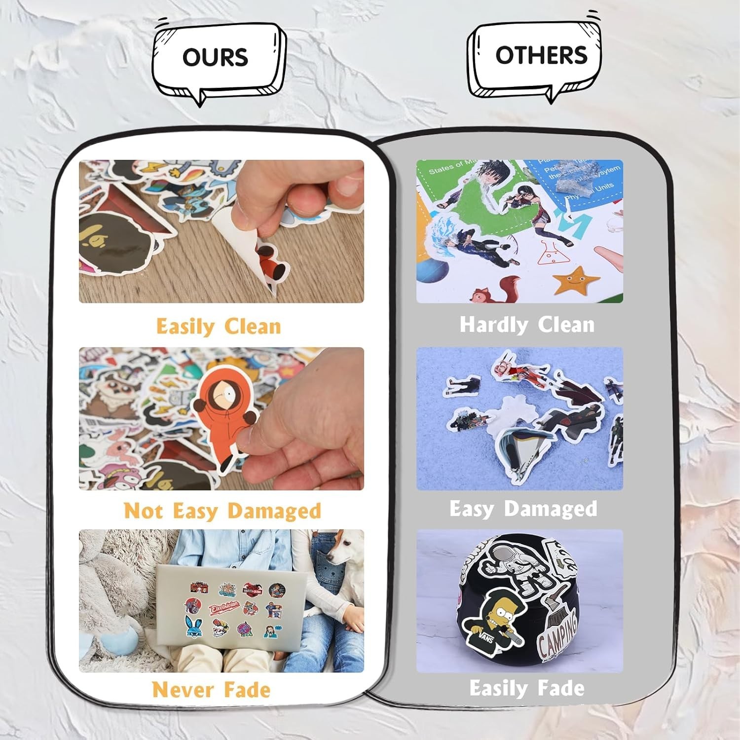 400PCS Cool Vinyl Stickers Pack Waterproof Decals Laptop Bottle Skateboard SetXL
