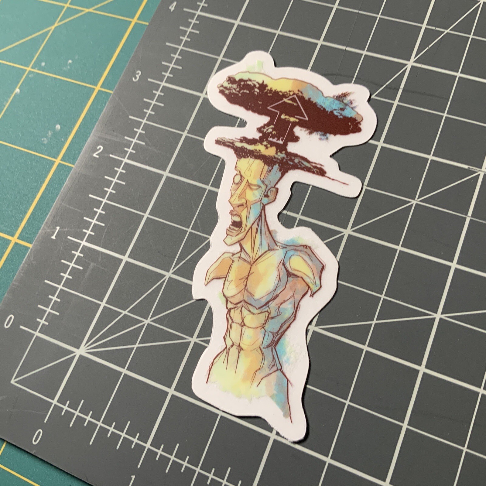 Atomic Vinyl Sticker 3” Artist Johnny Larson Bomb Twisted Mind Comic Fallout 4 3
