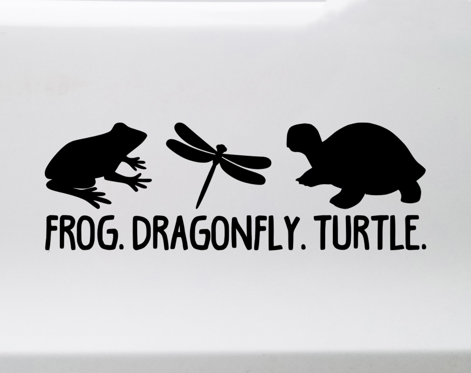 FDT Frog Dragonfly Turtle Vinyl Sticker Decal Nature Wildlife Silhouette for Car