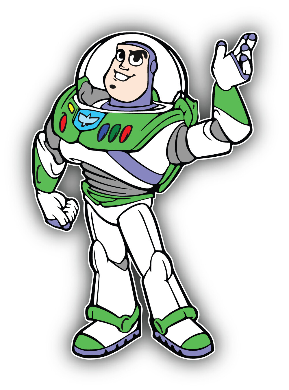 Toy Story Cartoon Buzz Lightyear Sticker Bumper Decal – "SIZES"