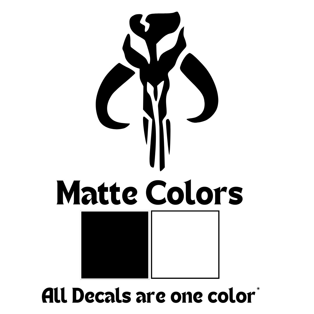 Bantha Skull Mandalorian Decal – Boba Fett, Baby Yoda, Star Wars, Car Window