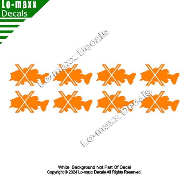 Large Mouth Bass Fishing Kill Markings Premium Quality Die Cut Vinyl Decal
