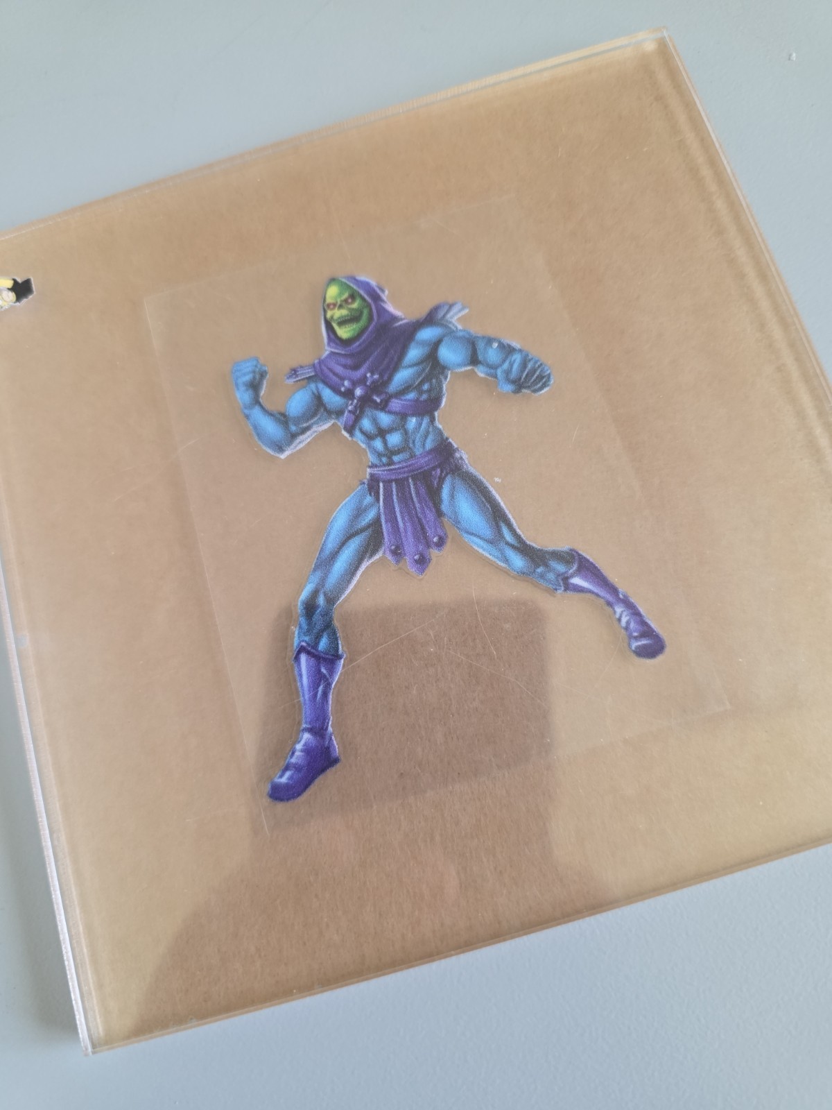 Skeletor Retro Cartoon Vintage UV DTF Raised Decal Sticker Waterproof 3in