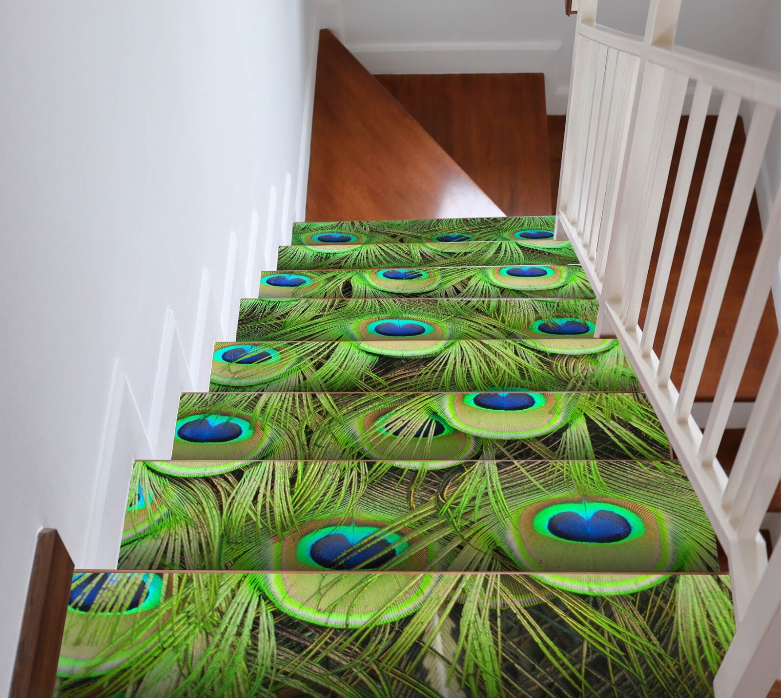 3D Feathers W004 Stairs Risers Decoration Photo Mural Vinyl Wallpaper Vera