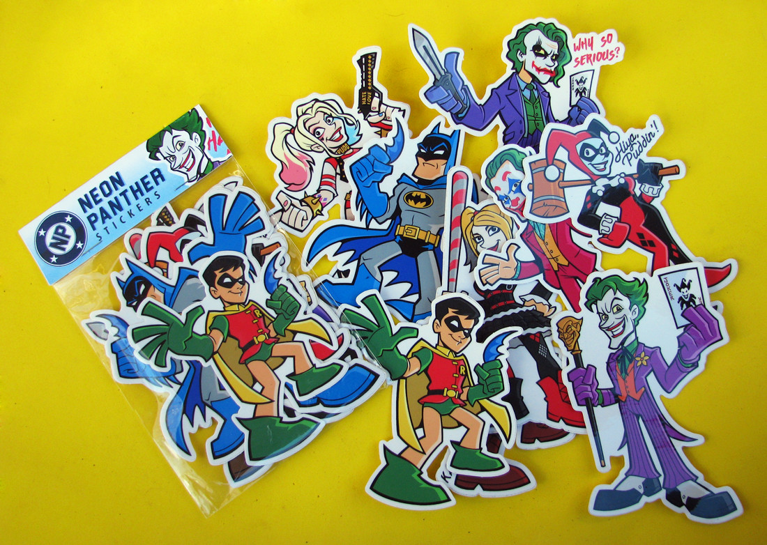 DC Comics Vinyl Sticker Batman Joker Harley Quinn Car Truck Laptop Decal
