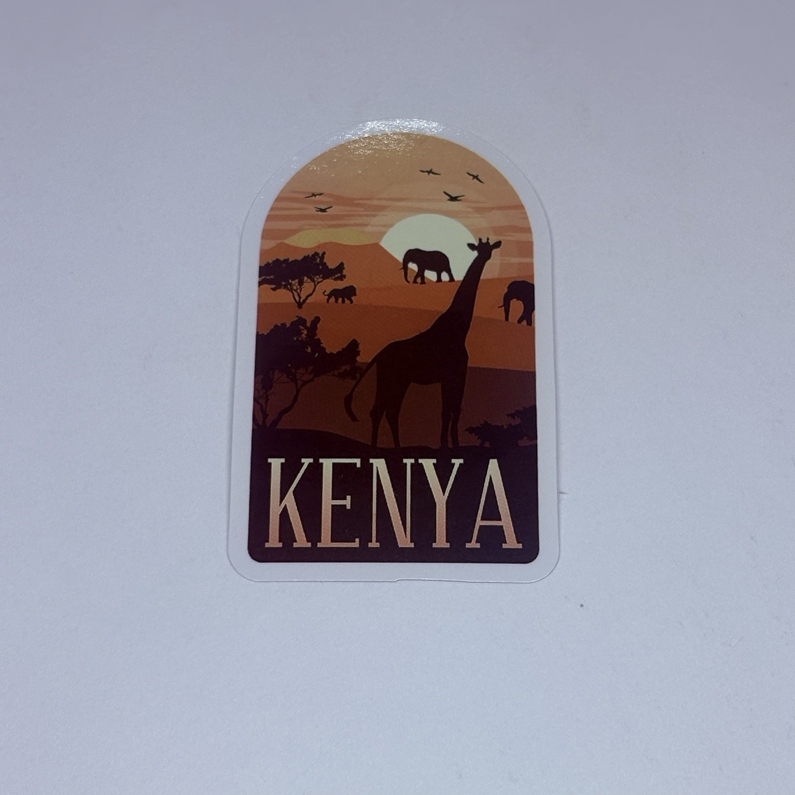 Kenya Africa Sticker Safaris Elephant Giraffes Art Decal Vinyl Country Tc9