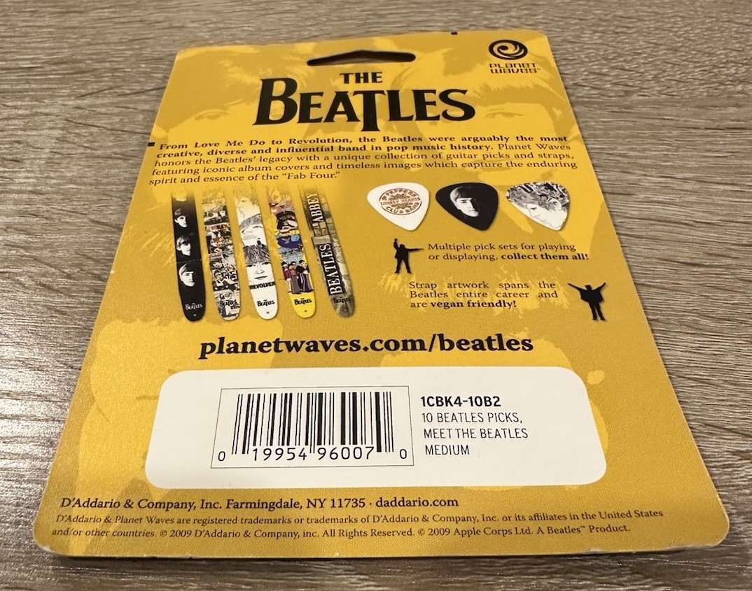 NOS (1) 10 Pack D'Addario Beatles Guitar Picks – Collectable CHOOSE DESIGN